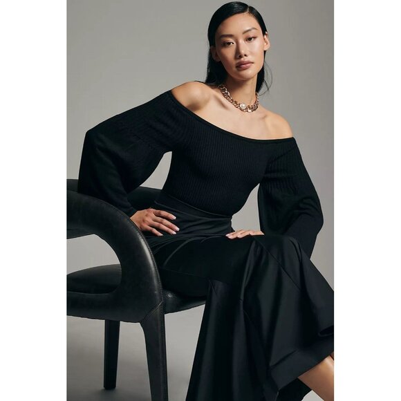 Anthropologie Black Sweater Womens Small Witchy Whimsigoth Dark Fairy Magical - Picture 12 of 12